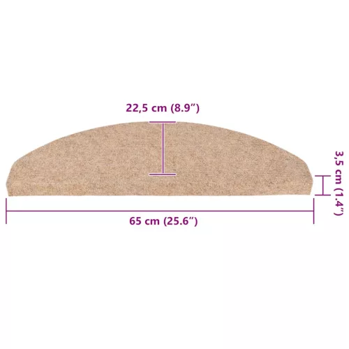 30 db bézs öntapadó lépcsőszőnyeg 65 x 22,5 x 3,5 cm