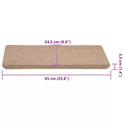 30 db bézs öntapadó lépcsőszőnyeg 65 x 24,5 x 3,5 cm