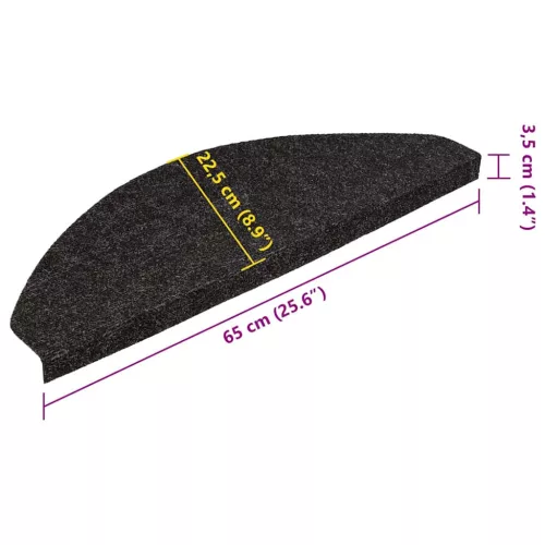 30 db antracitszürke öntapadó lépcsőszőnyeg 65 x 22,5 x 3,5 cm