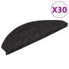 30 db fekete öntapadó lépcsőszőnyeg 56 x 17 x 3 cm
