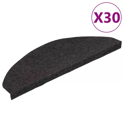 30 db fekete öntapadó lépcsőszőnyeg 65 x 22,5 x 3,5 cm