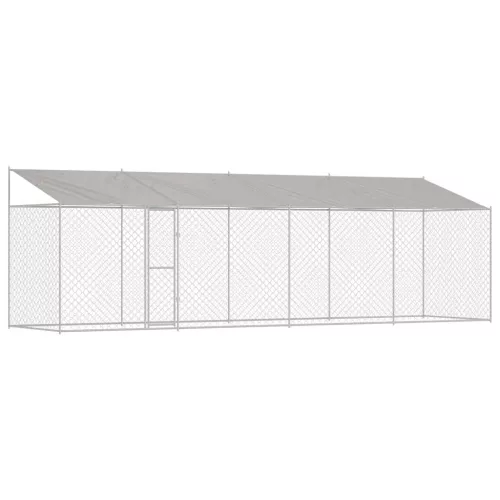 Kutyaketrec Ezüst 800 x 200 x 256 cm Horganyzott acél