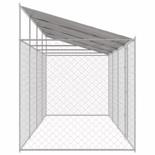 Kutyaketrec Ezüst 800 x 200 x 256 cm Horganyzott acél