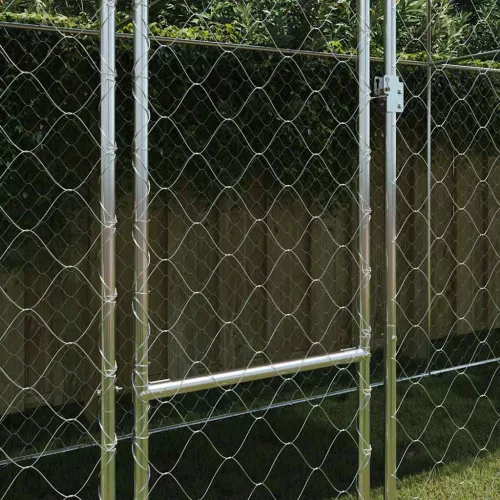 Kutyaketrec Ezüst 800 x 200 x 256 cm Horganyzott acél