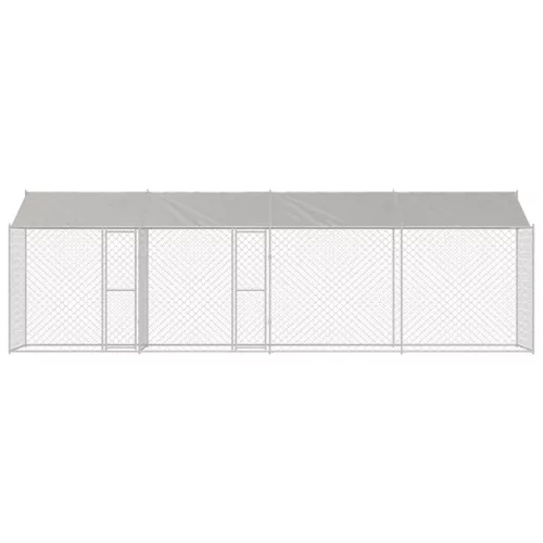 Kutyaketrec Ezüst 800 x 200 x 256 cm Horganyzott acél
