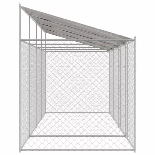 Kutyaketrec Ezüst 800 x 200 x 256 cm Horganyzott acél