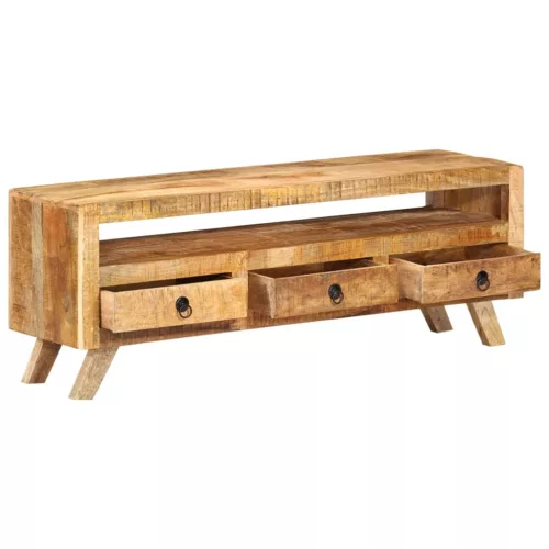 Tömör mangófa TV-szekrény 110 x 30 x 40 cm