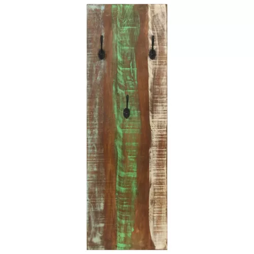 2 db tömör újrahasznosított fa fali fogas 36 x 3 x 110 cm