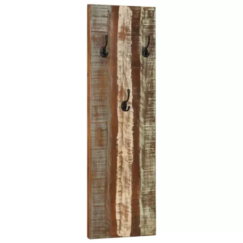 2 db tömör újrahasznosított fa fali fogas 36 x 3 x 110 cm