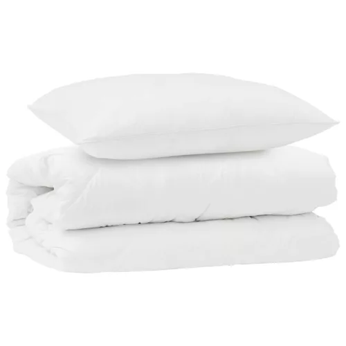 Takaró szett párnával 2 pcs Fehér Mikroszálas