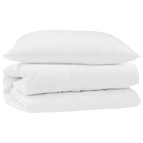 Takaró szett párnával 2 pcs Fehér Mikroszálas