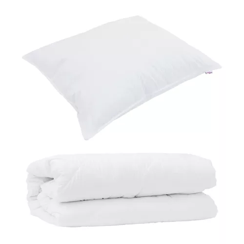 Takaró szett párnával 2 pcs Fehér Mikroszálas