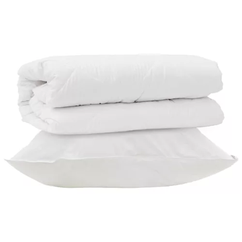 Takaró szett párnával 2 pcs Fehér Mikroszálas
