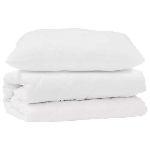 Takaró szett párnával 2 pcs Fehér Mikroszálas