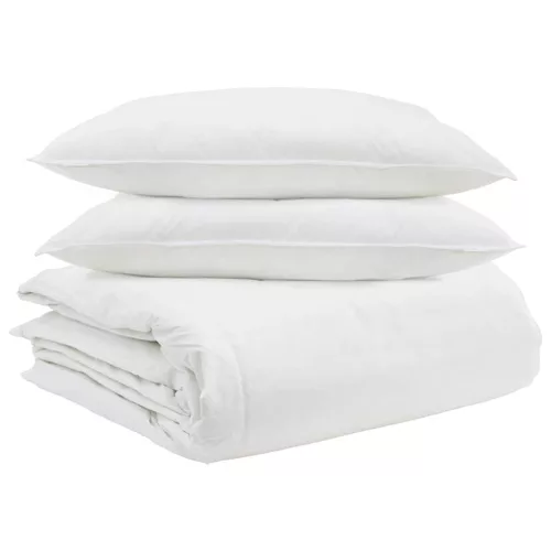 Takaró szett párnával 3 pcs Fehér Pamut