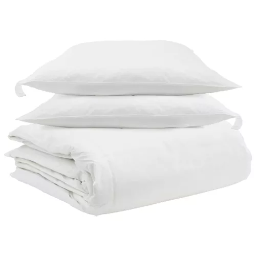 Takaró szett párnával 3 pcs Fehér Pamut