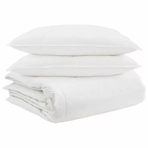 Takaró szett párnával 3 pcs Fehér Pamut