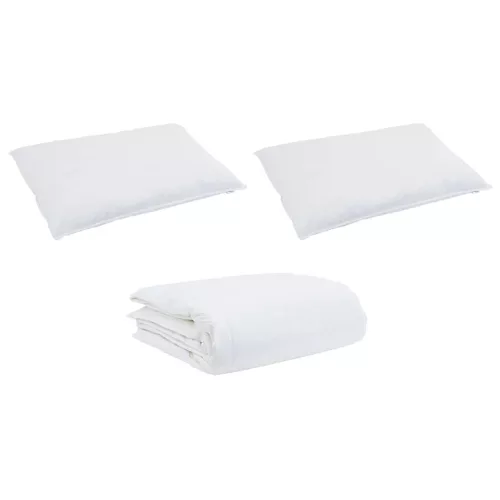 Takaró szett párnával 3 pcs Fehér Pamut