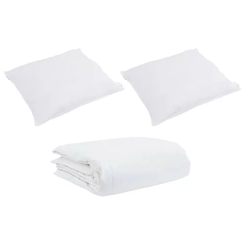 Takaró szett párnával 3 pcs Fehér Pamut