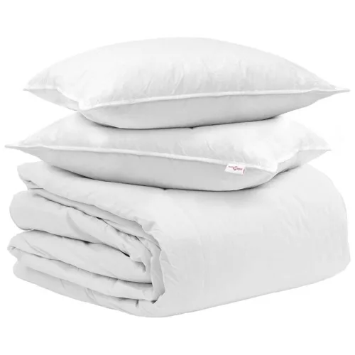 Takaró szett párnával 3 pcs Fehér Pamut