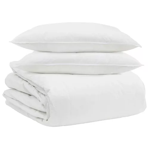Takaró szett párnával 3 pcs Fehér Pamut