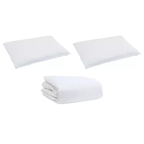 Takaró szett párnával 3 pcs Fehér Pamut