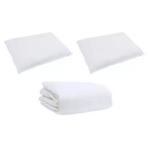 Takaró szett párnával 3 pcs Fehér Pamut