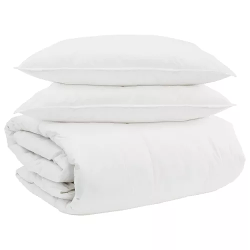 Takaró szett párnával 3 pcs Fehér Pamut