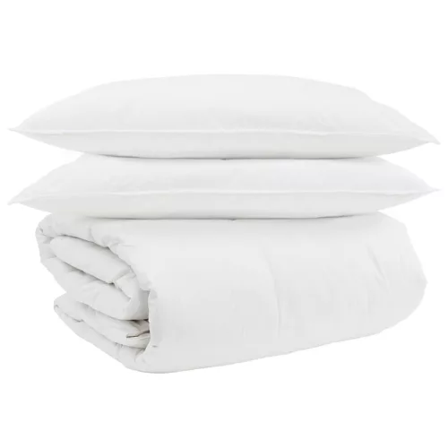 Takaró szett párnával 3 pcs Fehér Pamut