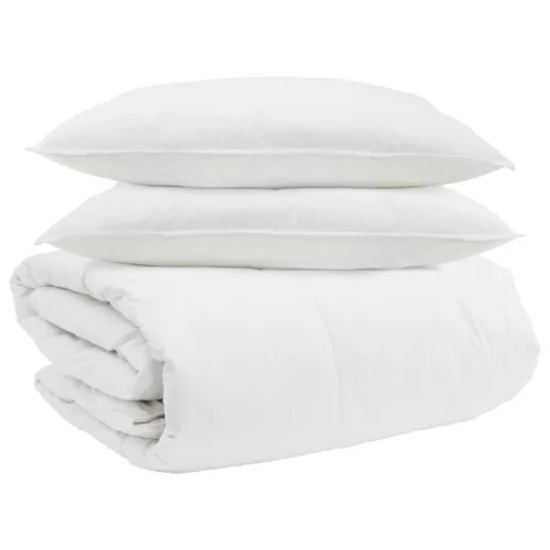 Takaró szett párnával 3 pcs Fehér Pamut