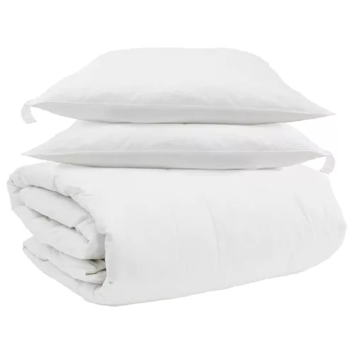 Takaró szett párnával 3 pcs Fehér Pamut