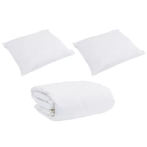 Takaró szett párnával 3 pcs Fehér Pamut