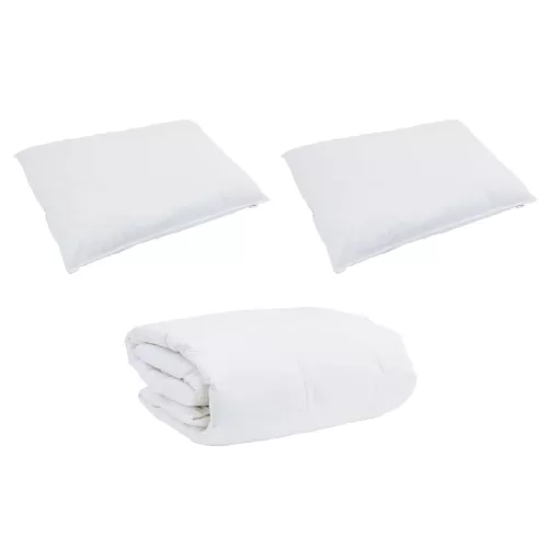 Takaró szett párnával 3 pcs Fehér Pamut