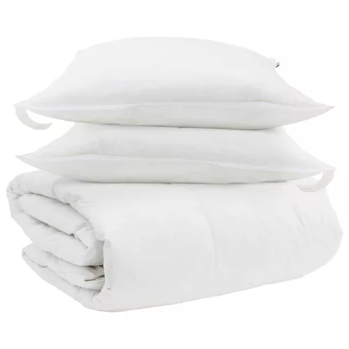 Takaró szett párnával 3 pcs Fehér Pamut