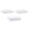 Paplan párnával 3 pcs Fehér Mikroszálas