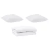 Paplan párnával 3 pcs Fehér Mikroszálas