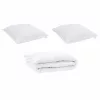 Paplan párnával 3 pcs Fehér Mikroszálas