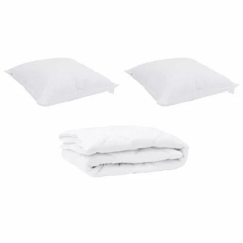 Paplan párnával 3 pcs Fehér Mikroszálas