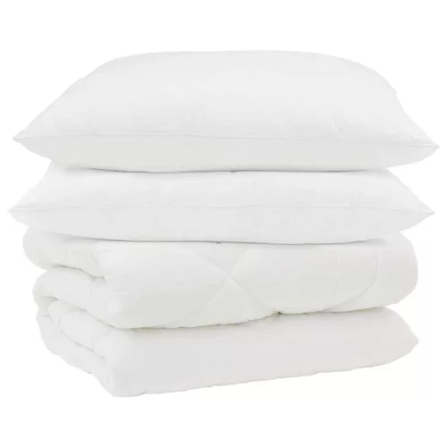 Téli takaró párnával 3 pcs Fehér Mikroszál