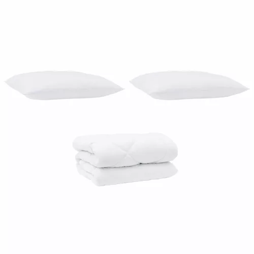 Téli takaró párnával 3 pcs Fehér Mikroszál