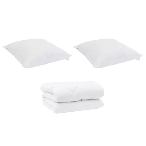 Téli takaró párnával 3 pcs Fehér Mikroszál