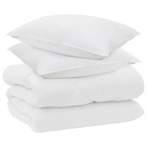 Téli takaró párnával 3 pcs Fehér Mikroszál