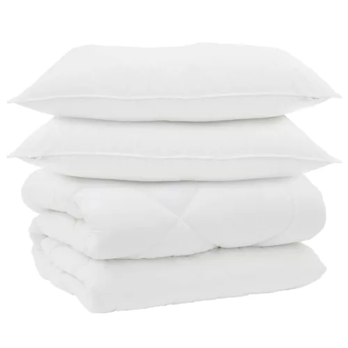 Téli takaró párnával 3 pcs Fehér Mikroszál