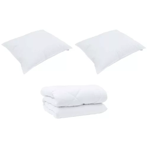 Téli takaró párnával 3 pcs Fehér Mikroszál