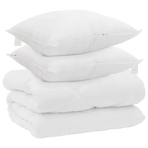 Téli takaró párnával 3 pcs Fehér Mikroszál