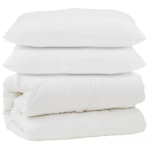 Paplan párnával 3 pcs Fehér Mikroszálas