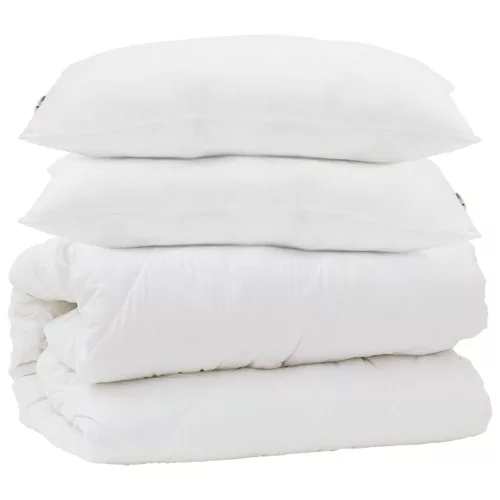 Paplan párnával 3 pcs Fehér Mikroszálas
