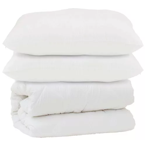 Paplan párnával 3 pcs Fehér Mikroszálas