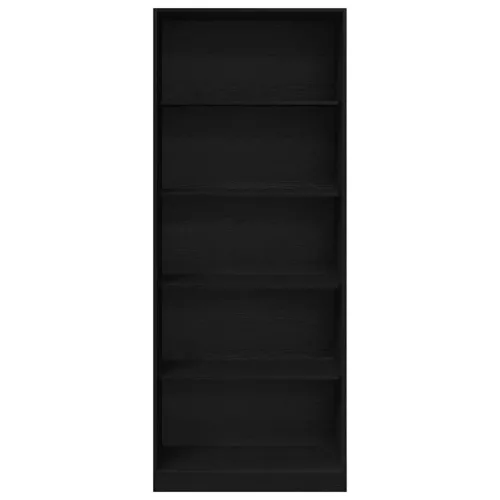 Ruhásszekrény polcokkal Fekete tölgy 80 x 50 x 200 cm Faanyag