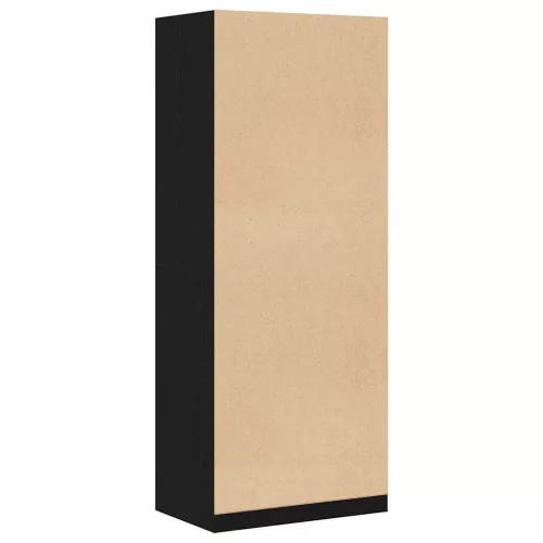 Ruhásszekrény polcokkal Fekete tölgy 80 x 50 x 200 cm Faanyag